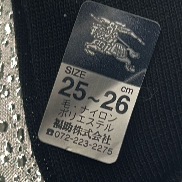 Burberry Womens Size 25 Navy Blue Dress Socks Business Professional Quiet Luxury - Picture 5 of 8